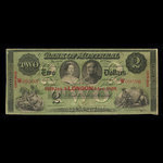 Canada, Banque de Montréal, 2 dollars <br /> 3 janvier 1859