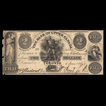 Canada, Bank of Upper Canada (York), 2 dollars <br /> 5 juin 1838