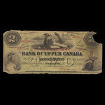 Canada, Bank of Upper Canada (York), 2 dollars <br /> 1 janvier 1861