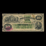 Canada, Royal Canadian Bank, 10 dollars <br /> 1 juillet 1872