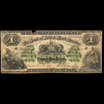 Canada, Bank of British North America, 4 dollars <br /> 1 juillet 1877