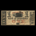 Canada, Banque de Montréal, 1 dollar <br /> 1 mai 1849