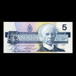 Canada, Banque du Canada, 5 dollars <br /> 1986