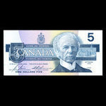 Canada, Banque du Canada, 5 dollars <br /> 1986
