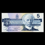 Canada, Banque du Canada, 5 dollars <br /> 1986