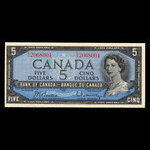 Canada, Banque du Canada, 5 dollars <br /> 1954