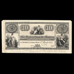 Canada, Bank of British North America, 10 dollars <br /> 1 mars 1854