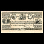 Canada, Bank of British North America, 50 dollars <br /> 1 janvier 1855