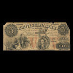 Canada, Provincial Bank of Canada (Stanstead), 5 dollars <br /> 1 avril 1856
