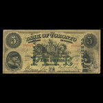 Canada, Bank of Toronto (The), 5 dollars <br /> 1 juillet 1890