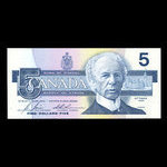 Canada, Banque du Canada, 5 dollars <br /> 1986