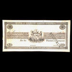 Canada, Bank of British North America, 5 dollars <br /> 1837
