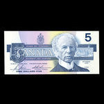 Canada, Banque du Canada, 5 dollars <br /> 1986