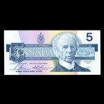 Canada, Banque du Canada, 5 dollars <br /> 1986
