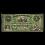 Canada, Banque de Montréal, 1 dollar <br /> 3 janvier 1859