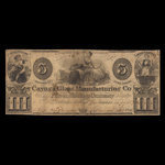 Canada, Cayuga Glass Manufacturing Company, 3 dollars <br /> 1 janvier 1844