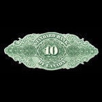 Canada, Standard Bank of Canada, 10 dollars <br /> 1 novembre 1876