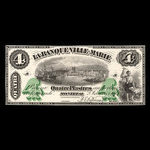 Canada, Banque Ville-Marie, 4 dollars <br /> 2 janvier 1873