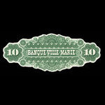 Canada, Banque Ville-Marie, 10 dollars <br /> 2 janvier 1873