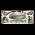 Canada, Banque Ville-Marie, 50 dollars <br /> 1 octobre 1885