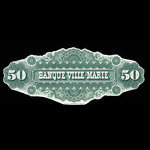 Canada, Banque Ville-Marie, 50 dollars <br /> 1 octobre 1885
