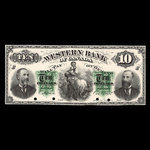 Canada, Western Bank of Canada, 10 dollars <br /> 2 octobre 1882