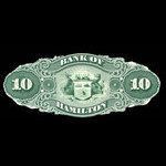 Canada, Bank of Hamilton, 10 dollars <br /> 2 septembre 1872