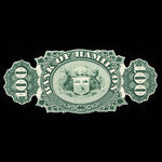 Canada, Bank of Hamilton, 100 dollars <br /> 2 janvier 1873