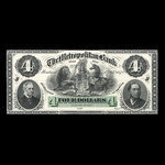Canada, Metropolitan Bank, 4 dollars <br /> 1 février 1872