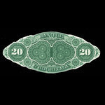 Canada, Banque d'Hochelaga, 20 piastres <br /> 1 novembre 1875