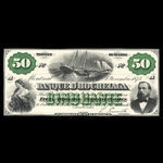 Canada, Banque d'Hochelaga, 50 piastres <br /> 1 novembre 1875