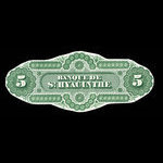 Canada, Banque de St. Hyacinthe, 5 dollars <br /> 2 janvier 1874