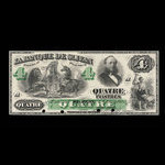 Canada, Banque de St. Jean, 4 dollars <br /> 1 septembre 1873
