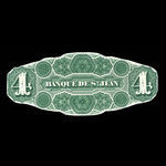 Canada, Banque de St. Jean, 4 dollars <br /> 1 septembre 1873