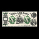 Canada, Banque St. Jean Baptiste, 10 dollars <br /> 24 juin 1875