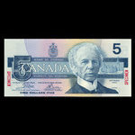 Canada, Banque du Canada, 5 dollars <br /> 1986