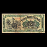 Canada, Banque Royale du Canada, 5 dollars <br /> 2 janvier 1909