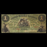 Canada, Bank of Upper Canada (York), 1 dollar <br /> 1 janvier 1861