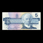 Canada, Banque du Canada, 5 dollars <br /> 1986