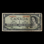 Canada, Banque du Canada, 1 dollar <br /> 1954