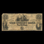 Canada, Banque de Québec, 2 dollars <br /> 1 novembre 1857