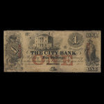 Canada, Banque de la Cité, 5 shillings <br /> 1 février 1853