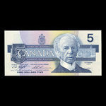 Canada, Banque du Canada, 5 dollars <br /> 1986