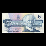 Canada, Banque du Canada, 5 dollars <br /> 1986