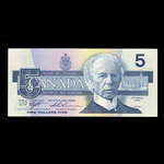 Canada, Banque du Canada, 5 dollars <br /> 1986