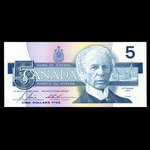 Canada, Banque du Canada, 5 dollars <br /> 1986