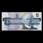 Canada, Banque du Canada, 5 dollars <br /> 1986
