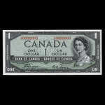 Canada, Banque du Canada, 1 dollar <br /> 1954