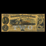 Canada, Grenville County Bank, 2 dollars <br /> 1856