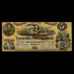Canada, Grenville County Bank, 5 dollars <br /> 1856